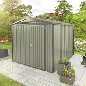 8x10 HEX Alton Apex shed in Sage Green